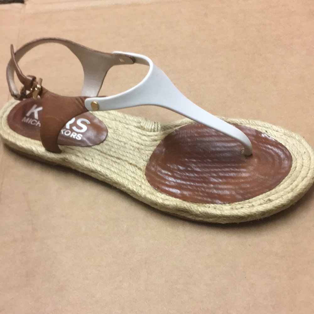 Michael Kors pvc/leather espadrille sandals